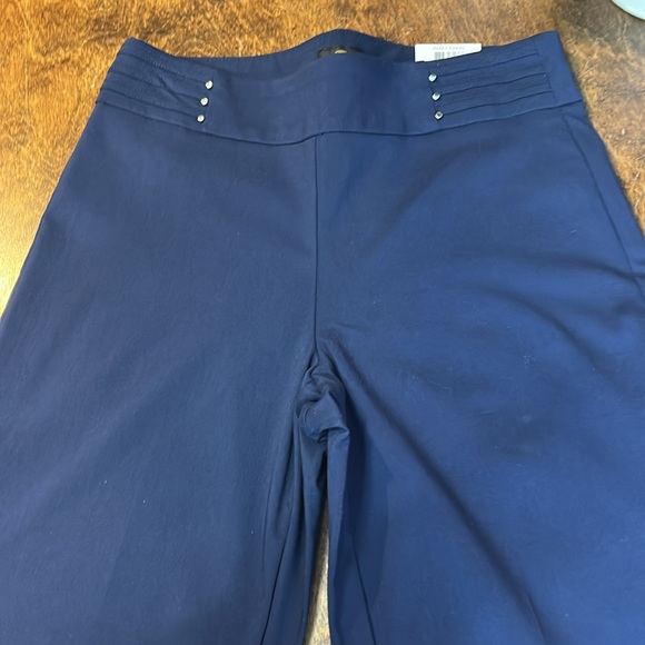 Cropped /Capri blue S elastic waist JM collection pants - Picture 3 of 15